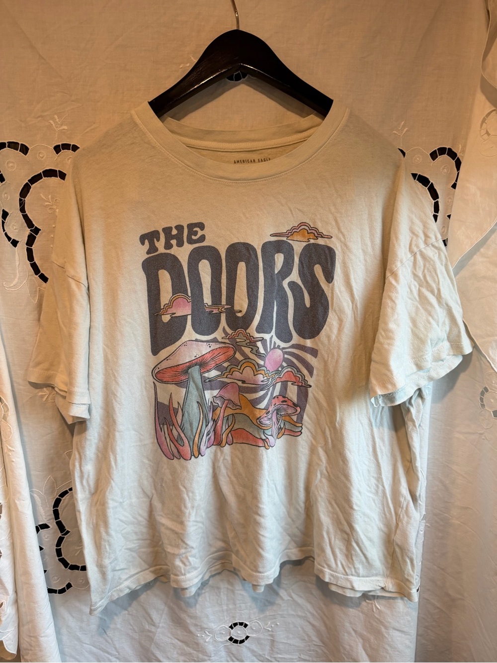 Aerie American Eagle The Doors Graphic Tee Psychedelic Mushroom Rock L/XL